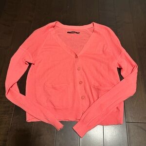 JBRAND Hot Pink Cashmere Cardigan - Size Small